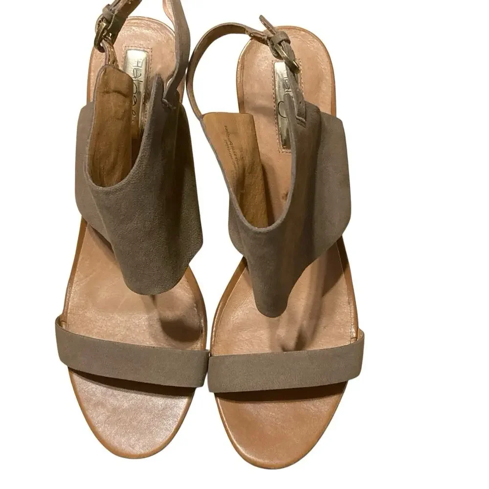 Halogen Espadrille Wedge Sandals, Women’s‎ Brown Suede Size 8.5